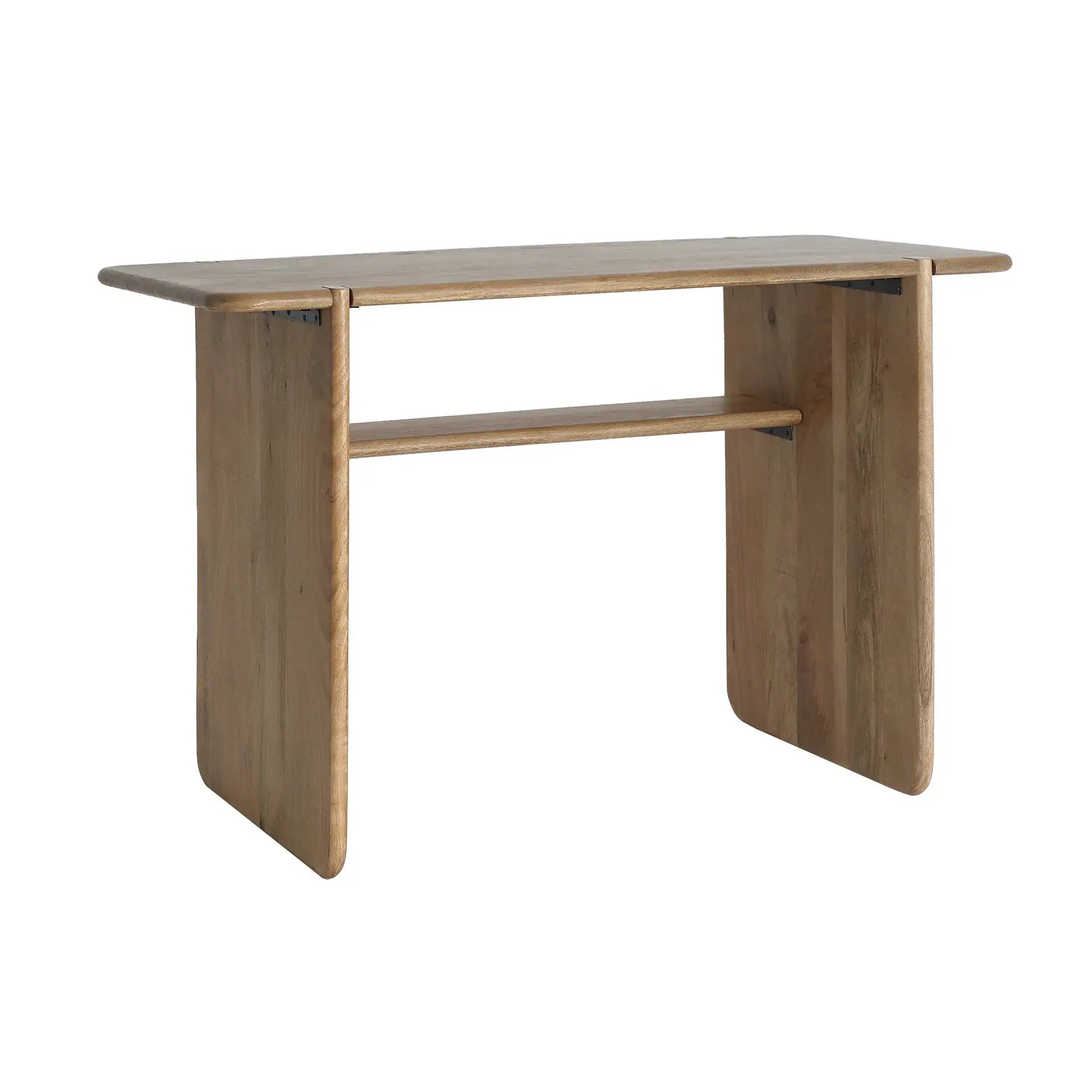 Bureau de Chambre 100% Bois de Mango Marron Clair Naturel GAILLAC - 120 x 60 cm KODU