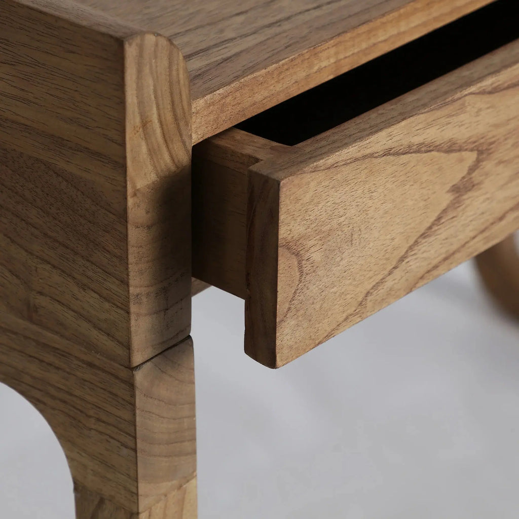 Bureau de Chambre en Bois de Mindi Marron LECCE - 120 x 60 cm KODU