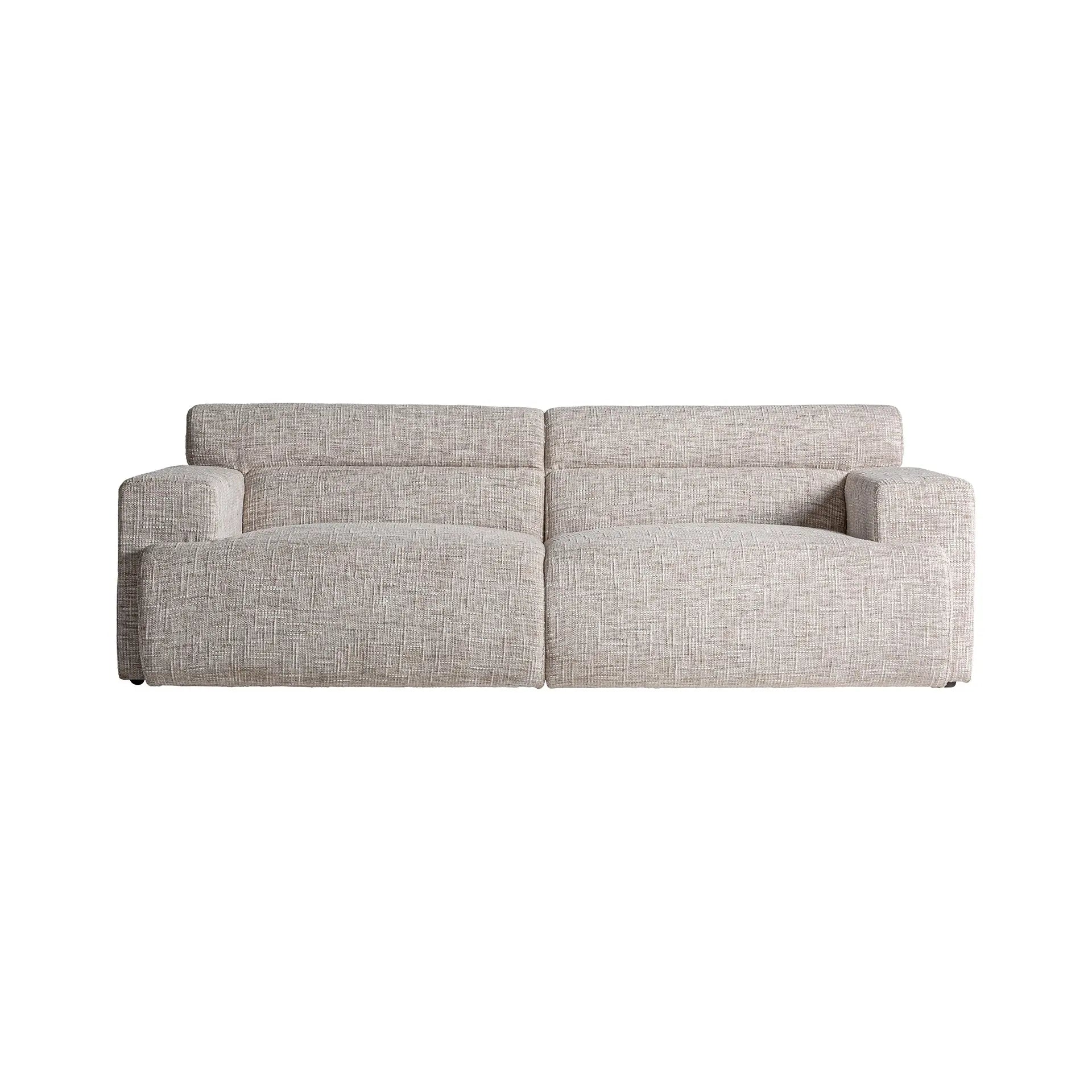 Canapé Droit 3 Places Tissu Beige BRISTOL - 97 x 210 cm KODU