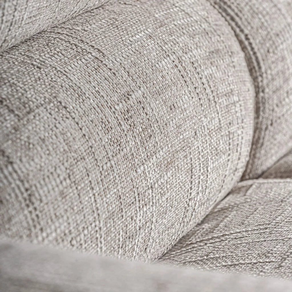 Canapé Droit 3 Places Tissu Beige BRISTOL - 97 x 210 cm KODU