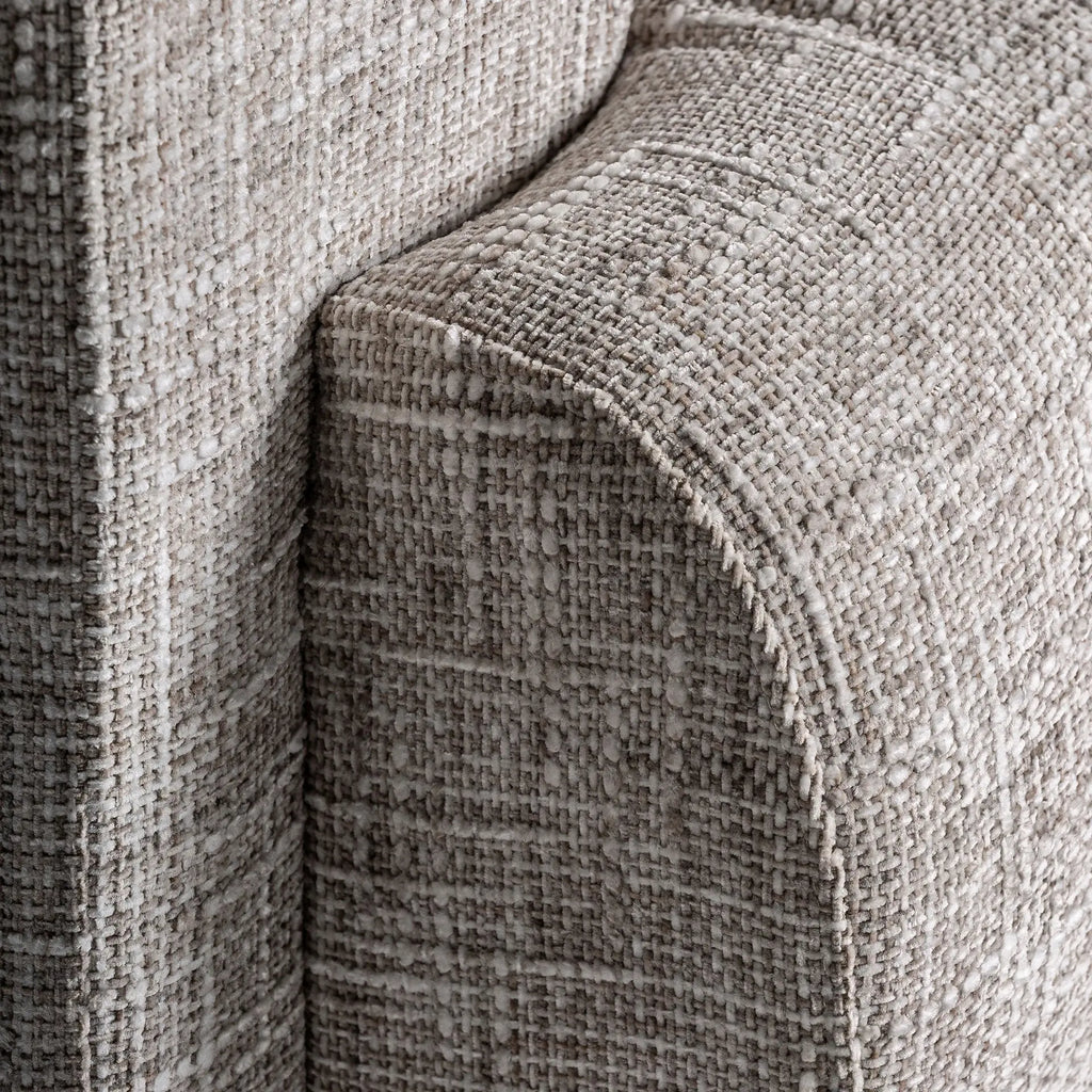 Canapé Droit 3 Places Tissu Beige BRISTOL - 97 x 210 cm KODU