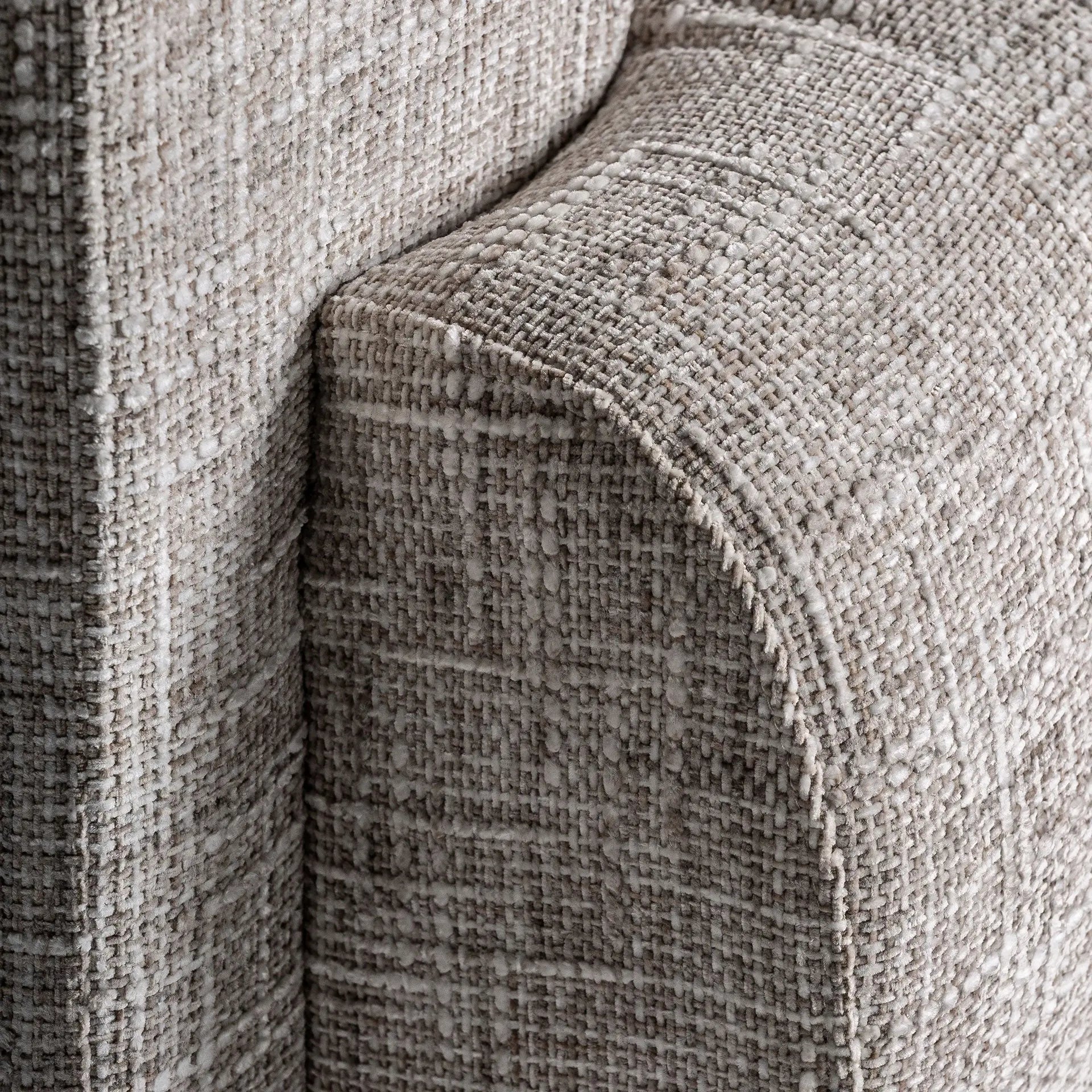 Canapé Droit 3 Places Tissu Beige BRISTOL - 97 x 210 cm KODU