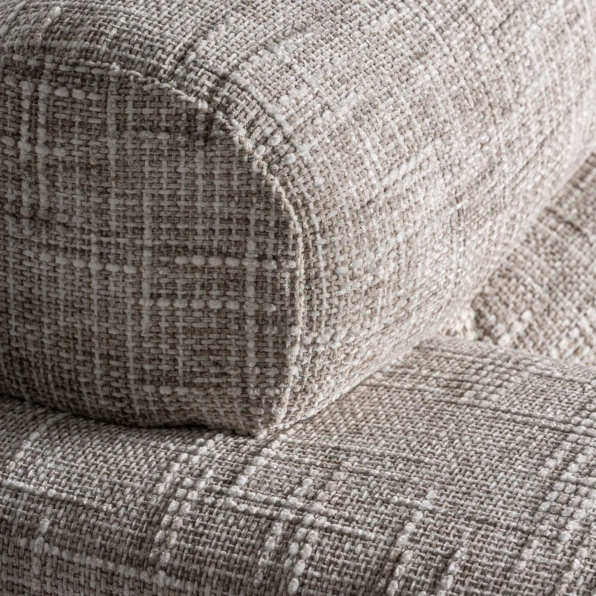 Canapé Droit 3 Places Tissu Beige BRISTOL - 97 x 210 cm KODU