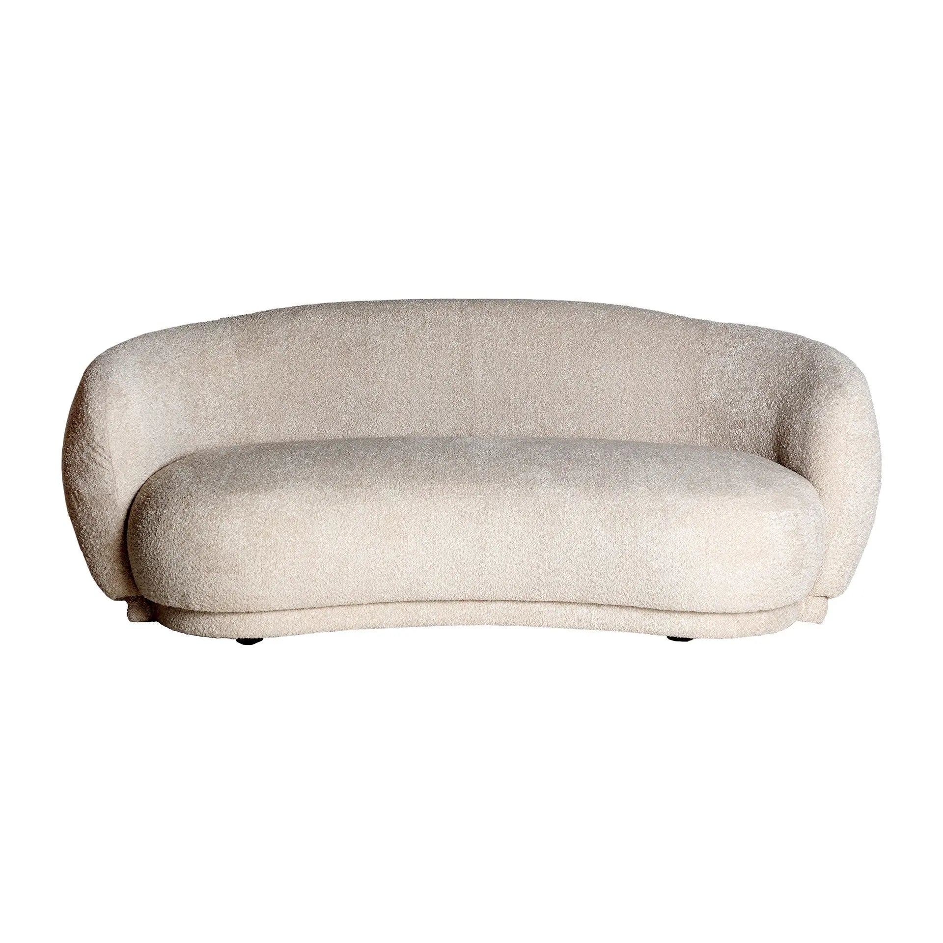 Canapé Droit 3 Places Tissu Beige WILTHEN - 91 x 181 cm KODU