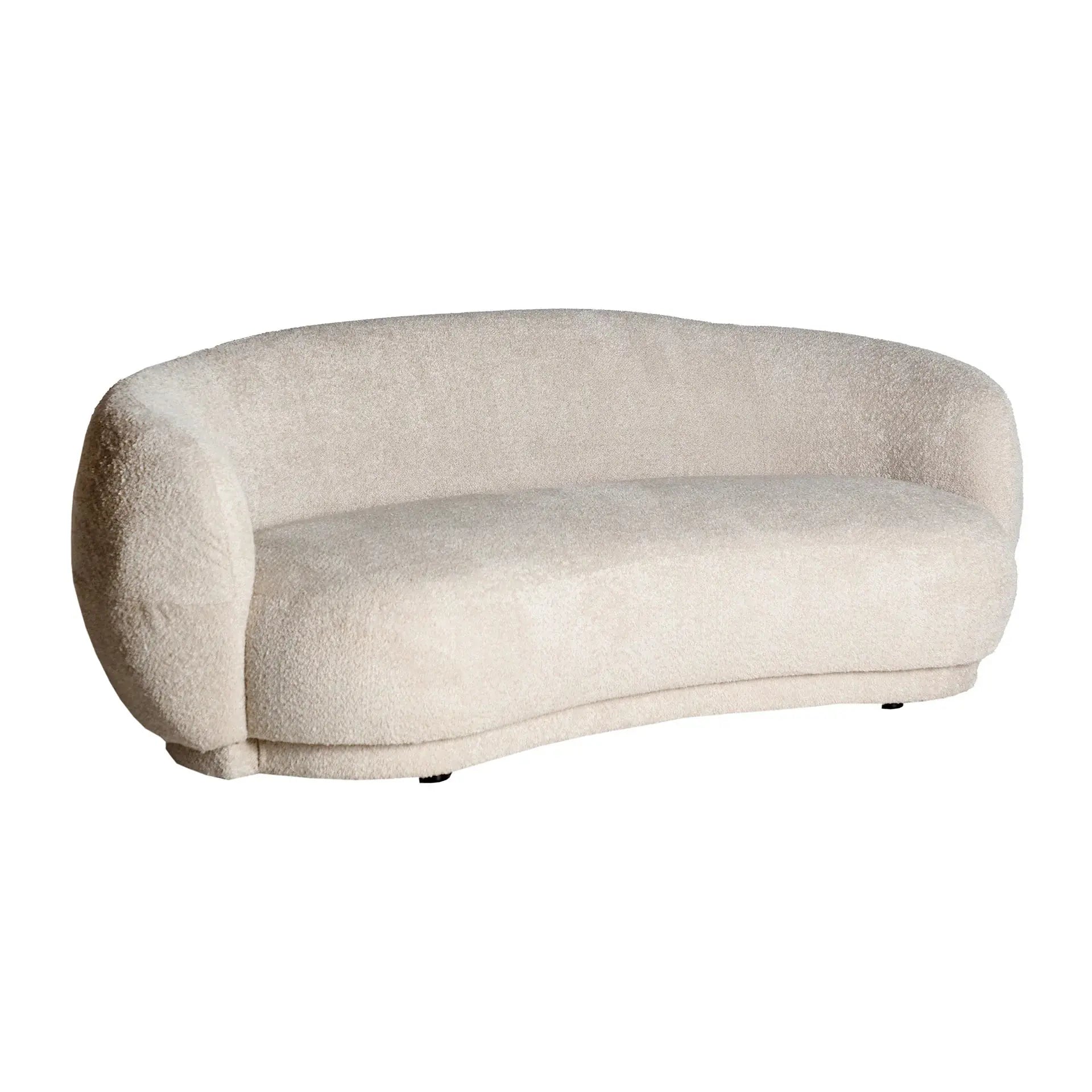 Canapé Droit 3 Places Tissu Beige WILTHEN - 91 x 181 cm KODU