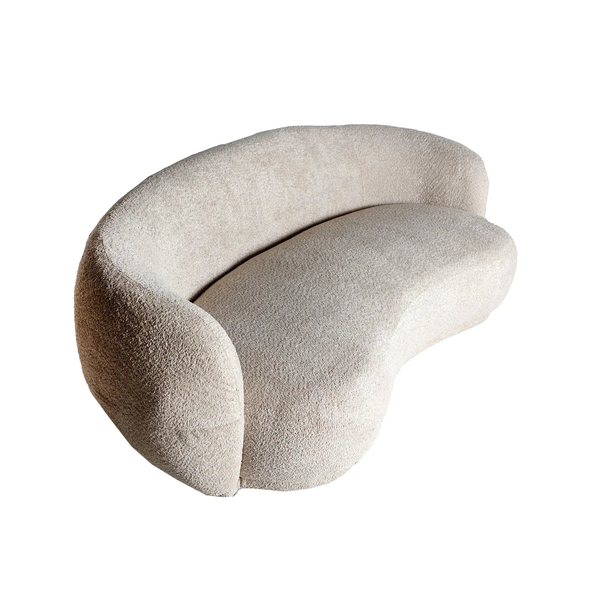 Canapé Droit 3 Places Tissu Beige WILTHEN - 91 x 181 cm KODU