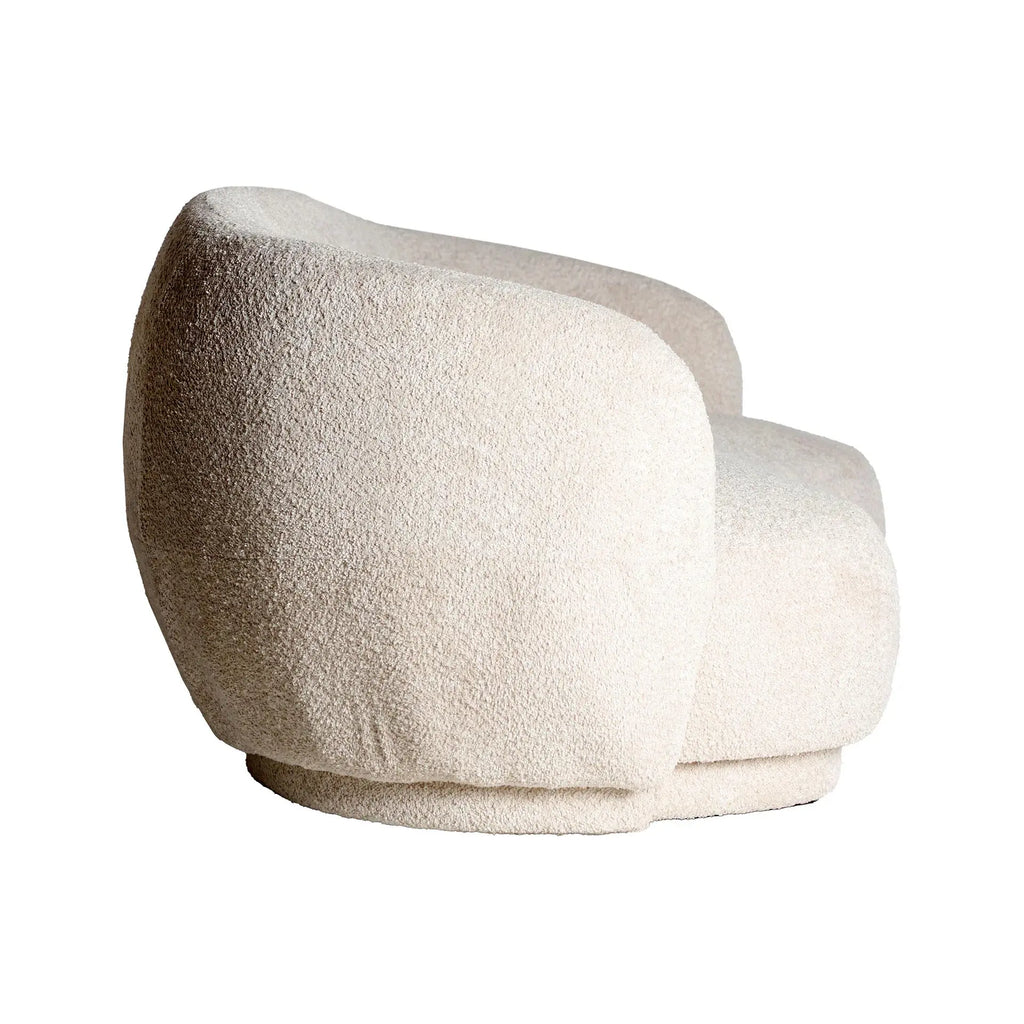 Canapé Droit 3 Places Tissu Beige WILTHEN - 91 x 181 cm KODU