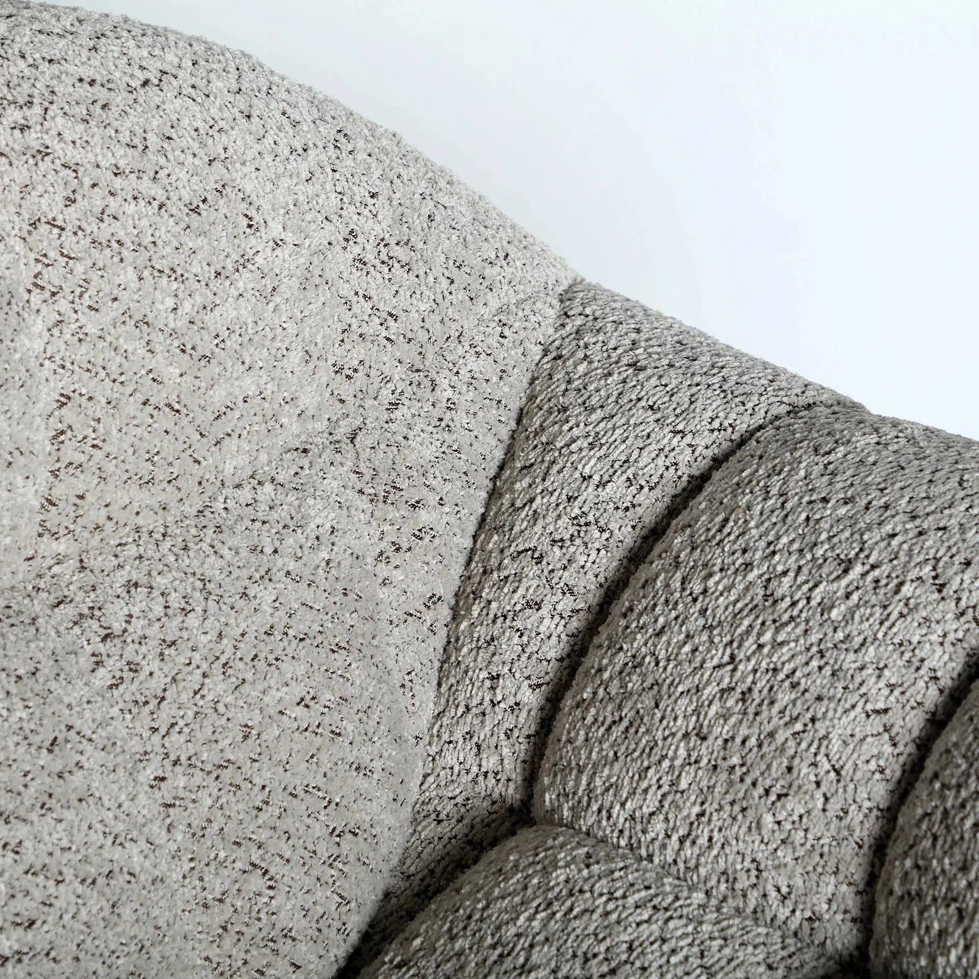 Canapé Droit 3 Places Tissu Gris Clair BRUNING - 85 x 221 cm KODU