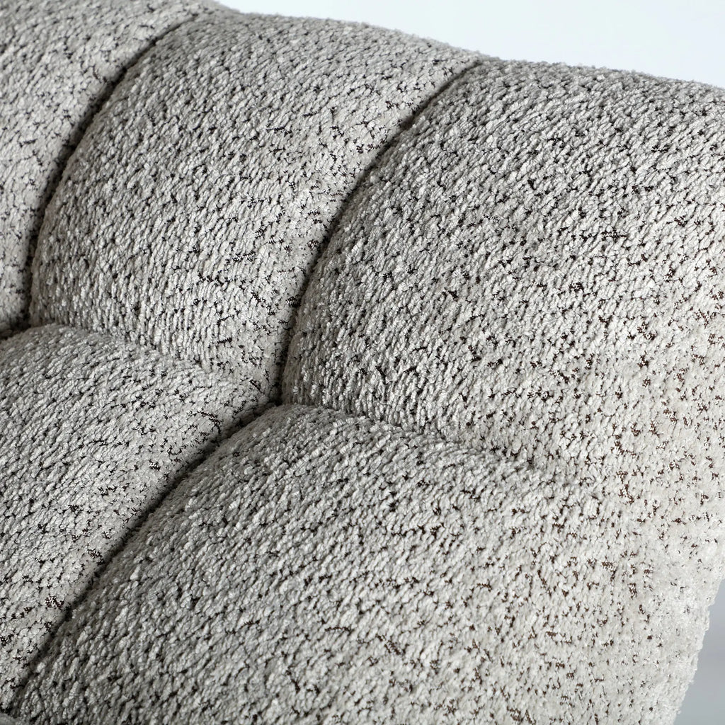 Canapé Droit 3 Places Tissu Gris Clair BRUNING - 85 x 221 cm KODU