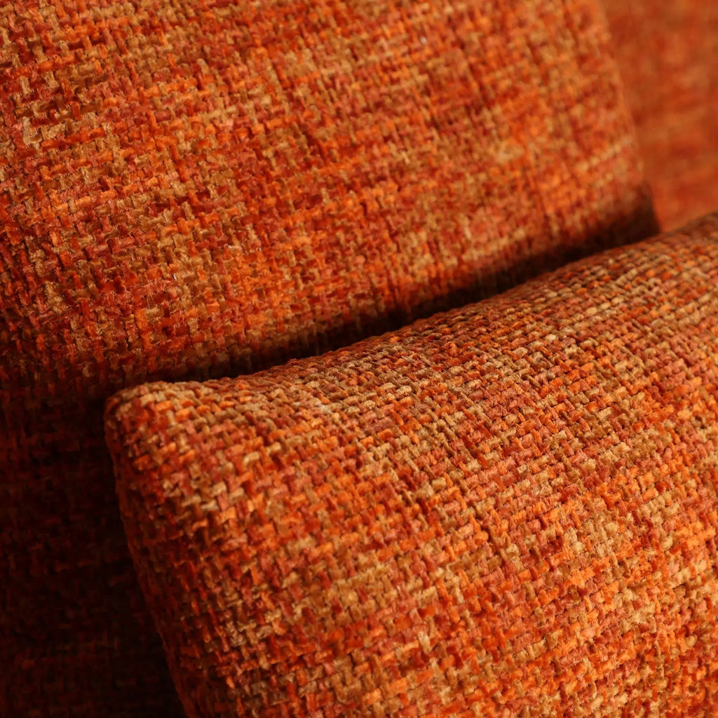 Canapé Droit 3 Places Tissu Orange LUNGERN - 94 x 215 cm KODU