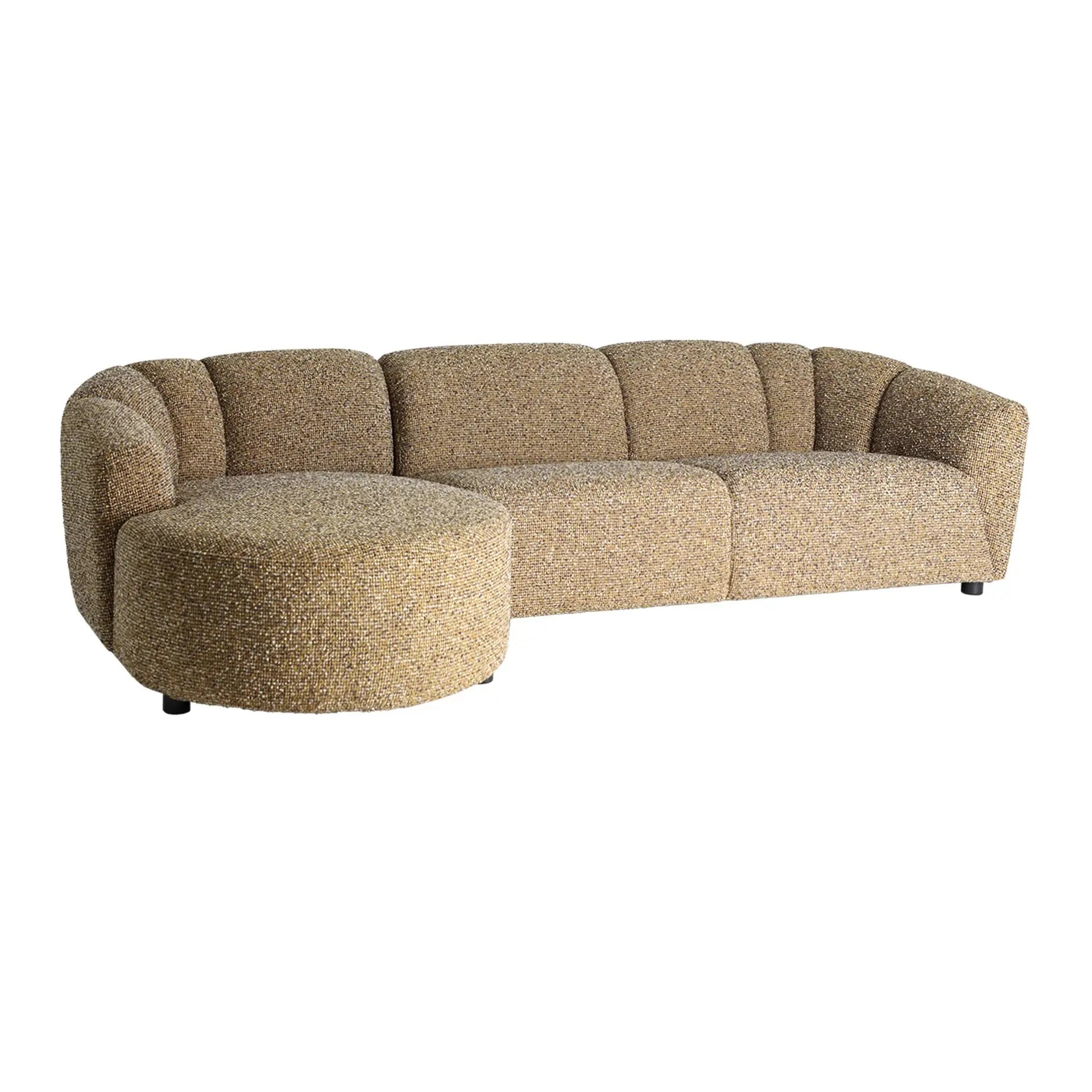 Canapé d'Angle Tissu Brun ARBOIS - 160 x 280 cm KODU