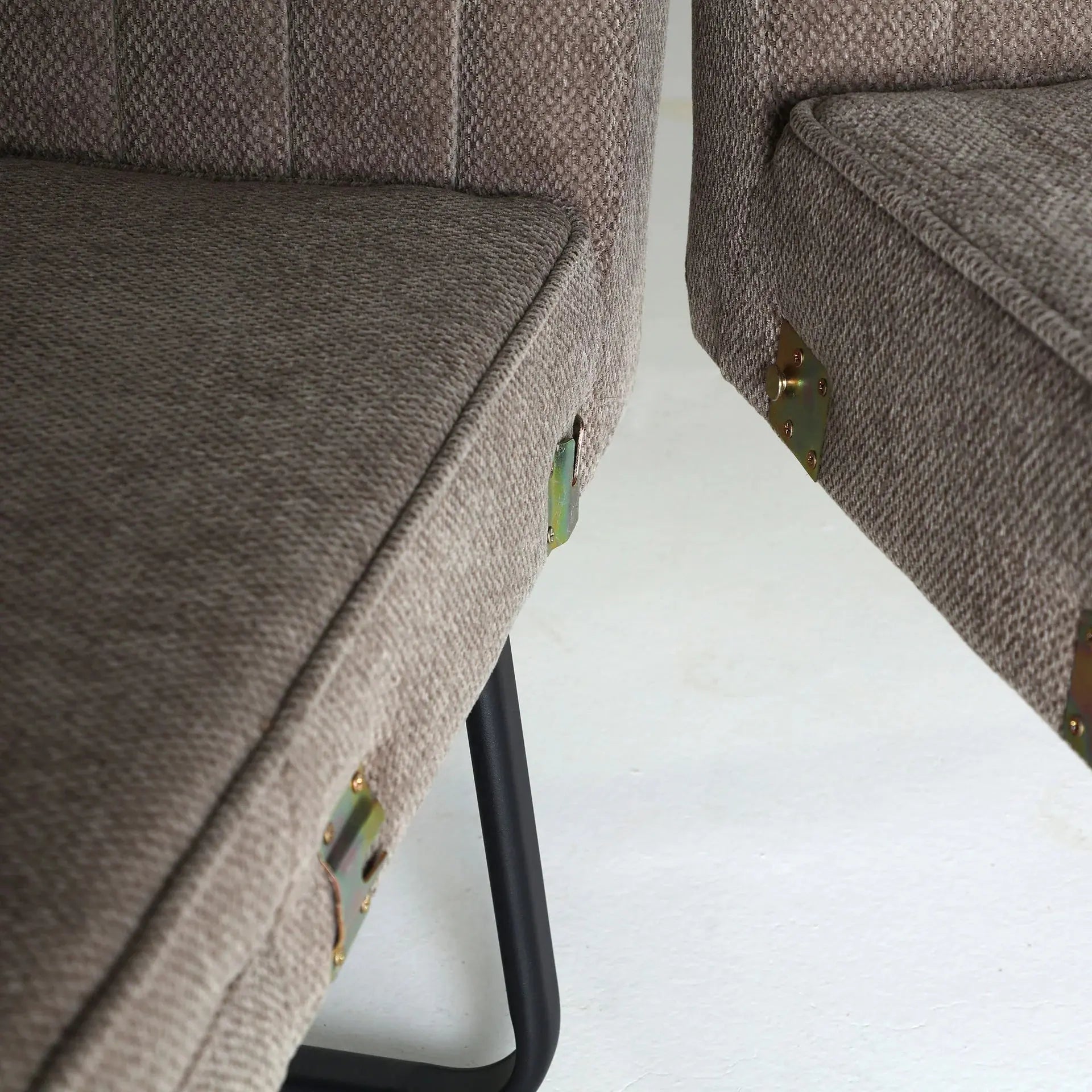 Canapé d'Angle Tissu Gris-Noir KERNS - 178 x 215 cm KODU