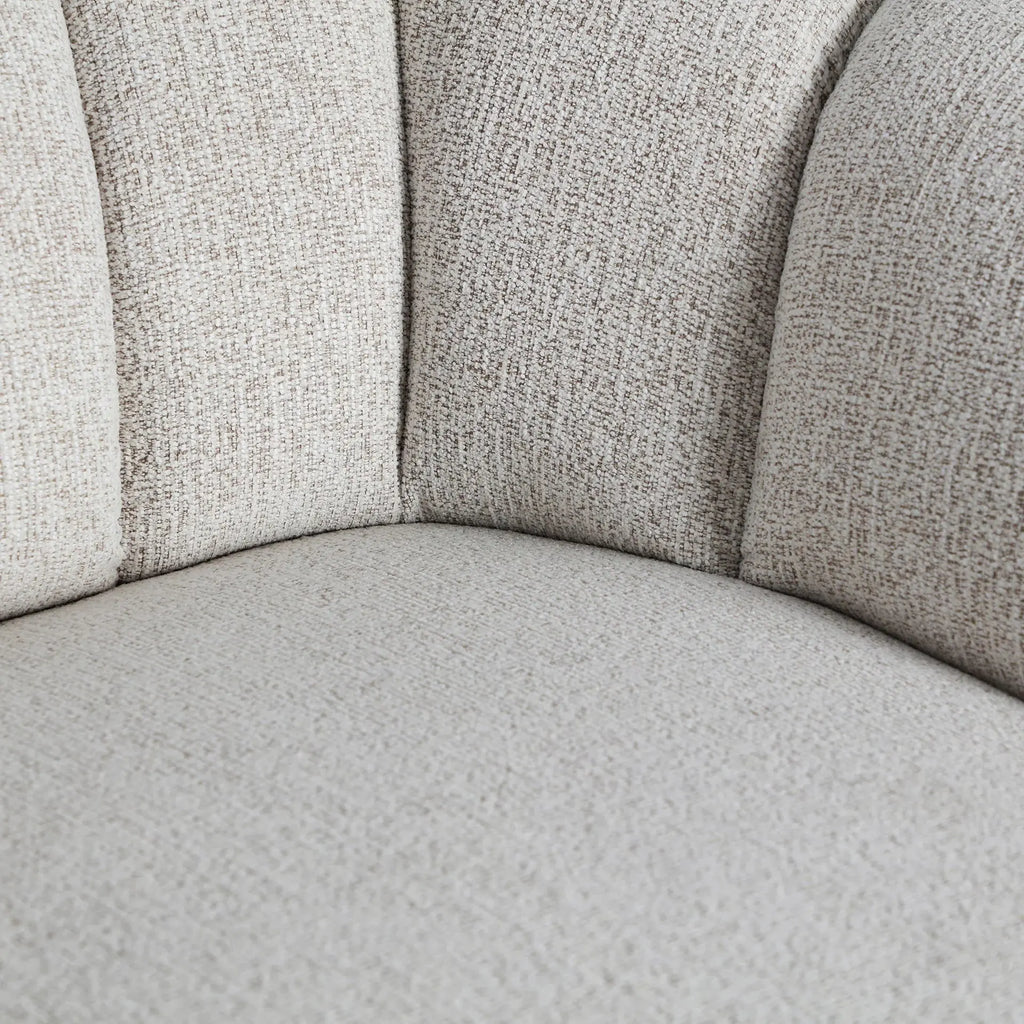 Canapé d'Angle en Tissu Blanc Marbré GLAND - 160 x 280 cm KODU