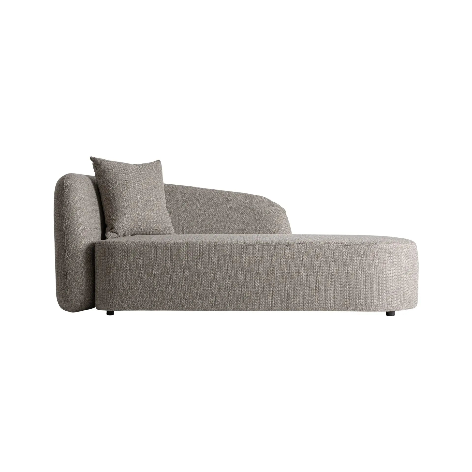 Chaise Longue Imperméable Taupe GRIMENTZ - 95 x 190 cm KODU