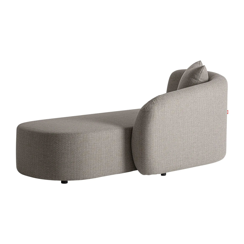 Chaise Longue Imperméable Taupe GRIMENTZ - 95 x 190 cm KODU