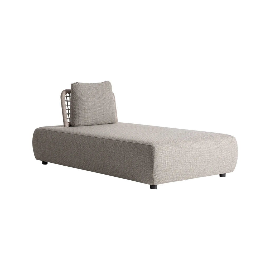 Chaise Longue Imperméable Taupe LENK - 102 x 184 cm KODU