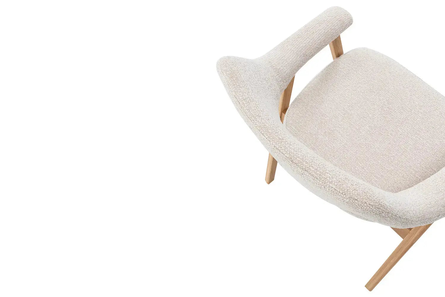 Chaise avec Accoudoirs en Bois de Chêne Massif Beige MIA - 64 x 59.5 cm Rousseau