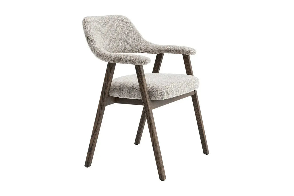 Chaise avec Accoudoirs en Bois de Chêne Massif Fumé MIA - 64 x 59.5 cm Rousseau