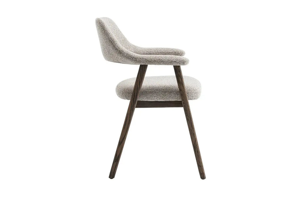 Chaise avec Accoudoirs en Bois de Chêne Massif Fumé MIA - 64 x 59.5 cm Rousseau
