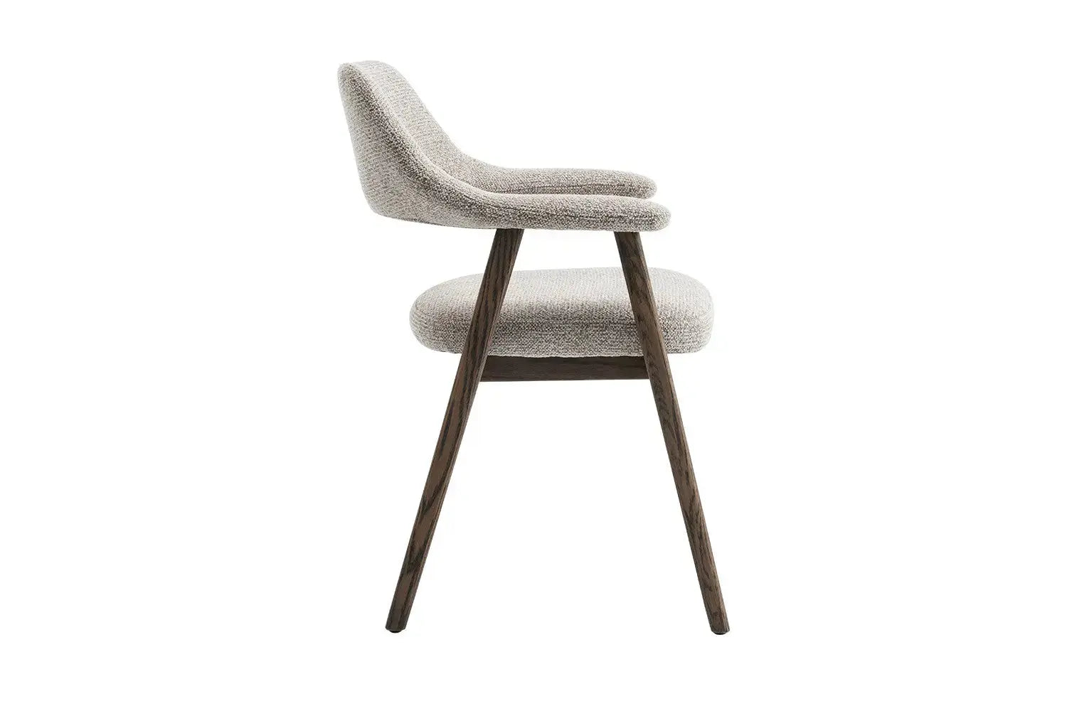 Chaise avec Accoudoirs en Bois de Chêne Massif Fumé MIA - 64 x 59.5 cm Rousseau