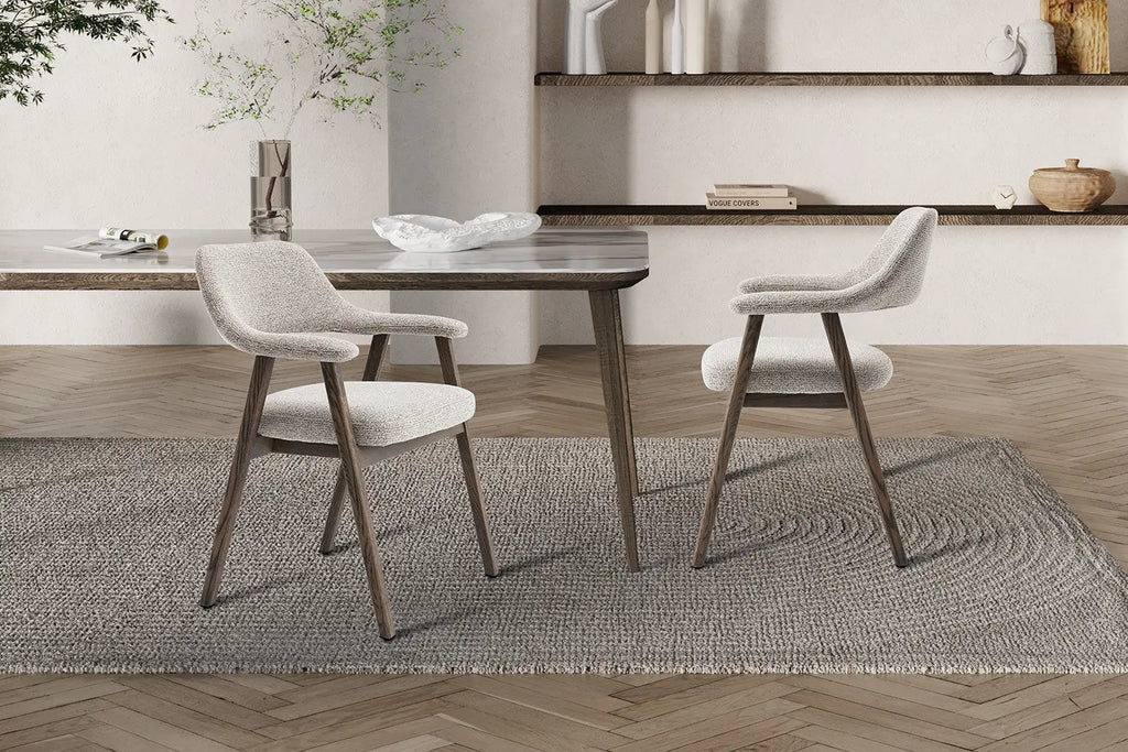 Chaise avec Accoudoirs en Chêne Massif Fumé MIA - 64 x 59.5 cm Rousseau