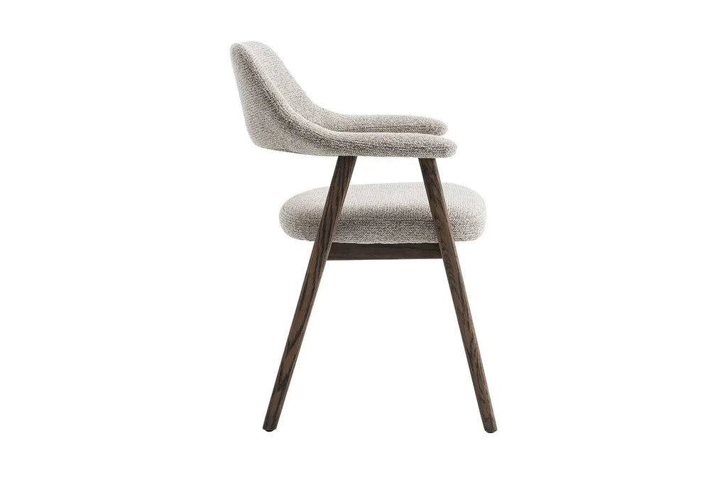 Chaise avec Accoudoirs en Chêne Massif Fumé MIA - 64 x 59.5 cm Rousseau