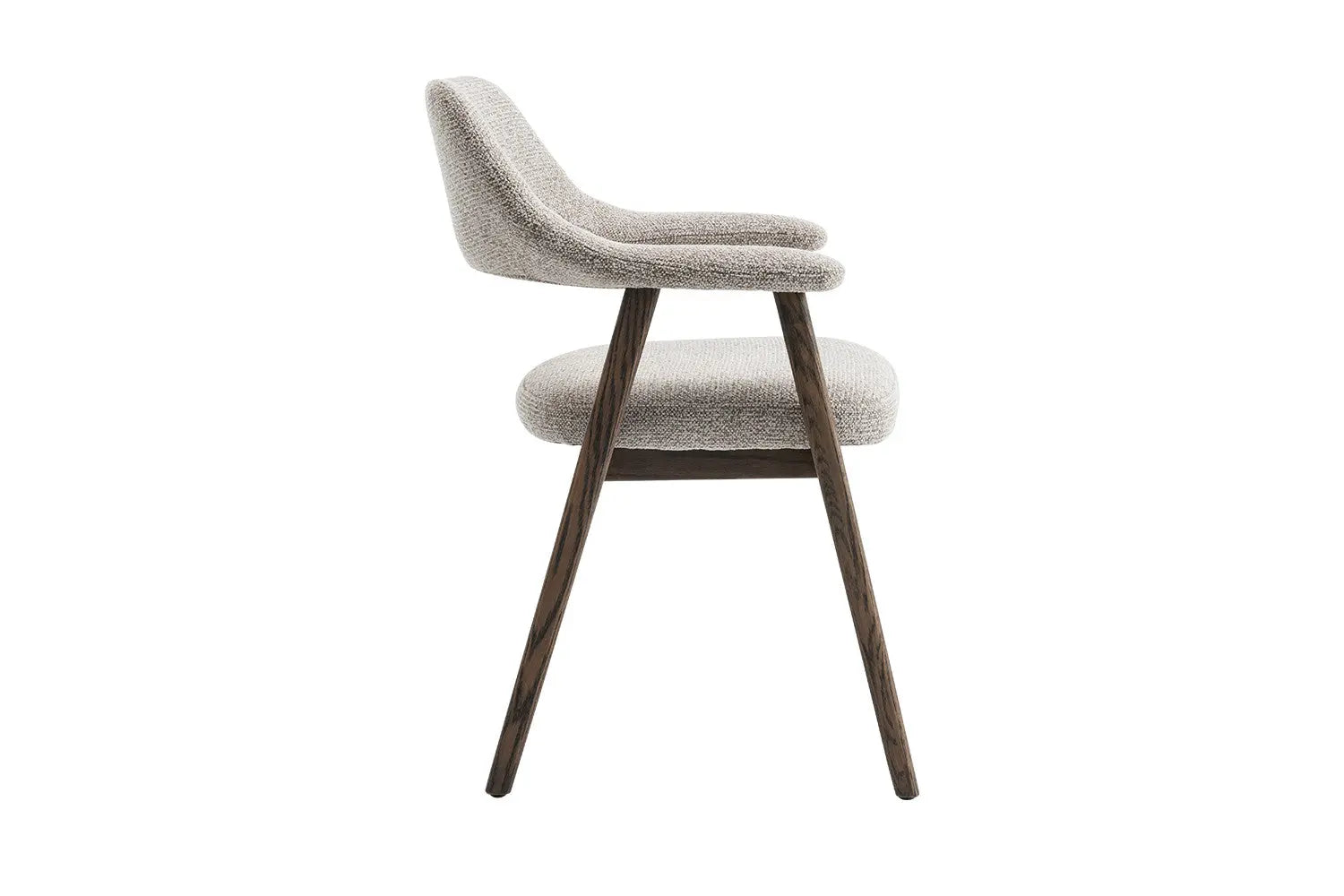 Chaise avec Accoudoirs en Chêne Massif Fumé MIA - 64 x 59.5 cm Rousseau