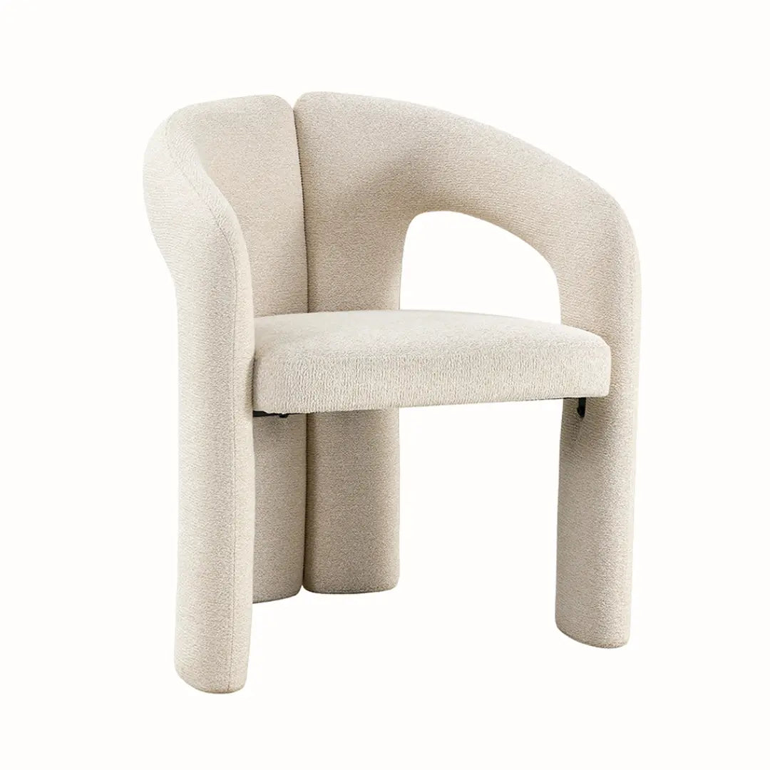 Chaise avec Accoudoirs en Tissu LANA - 63 x 62 cm Rousseau