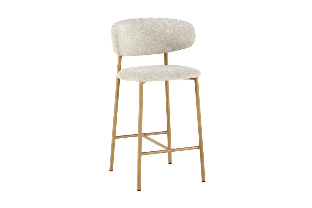 Chaise de Bar Effet Bois Naturel LIVIA - 51 x 50 cm Rousseau
