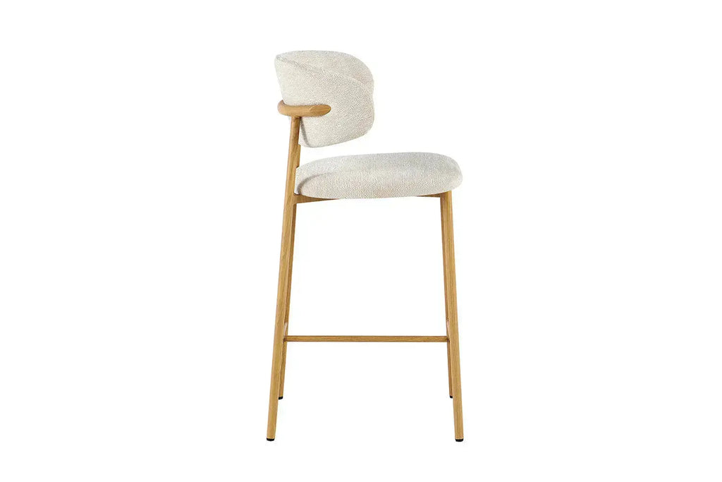 Chaise de Bar Effet Bois Naturel LIVIA - 51 x 50 cm Rousseau