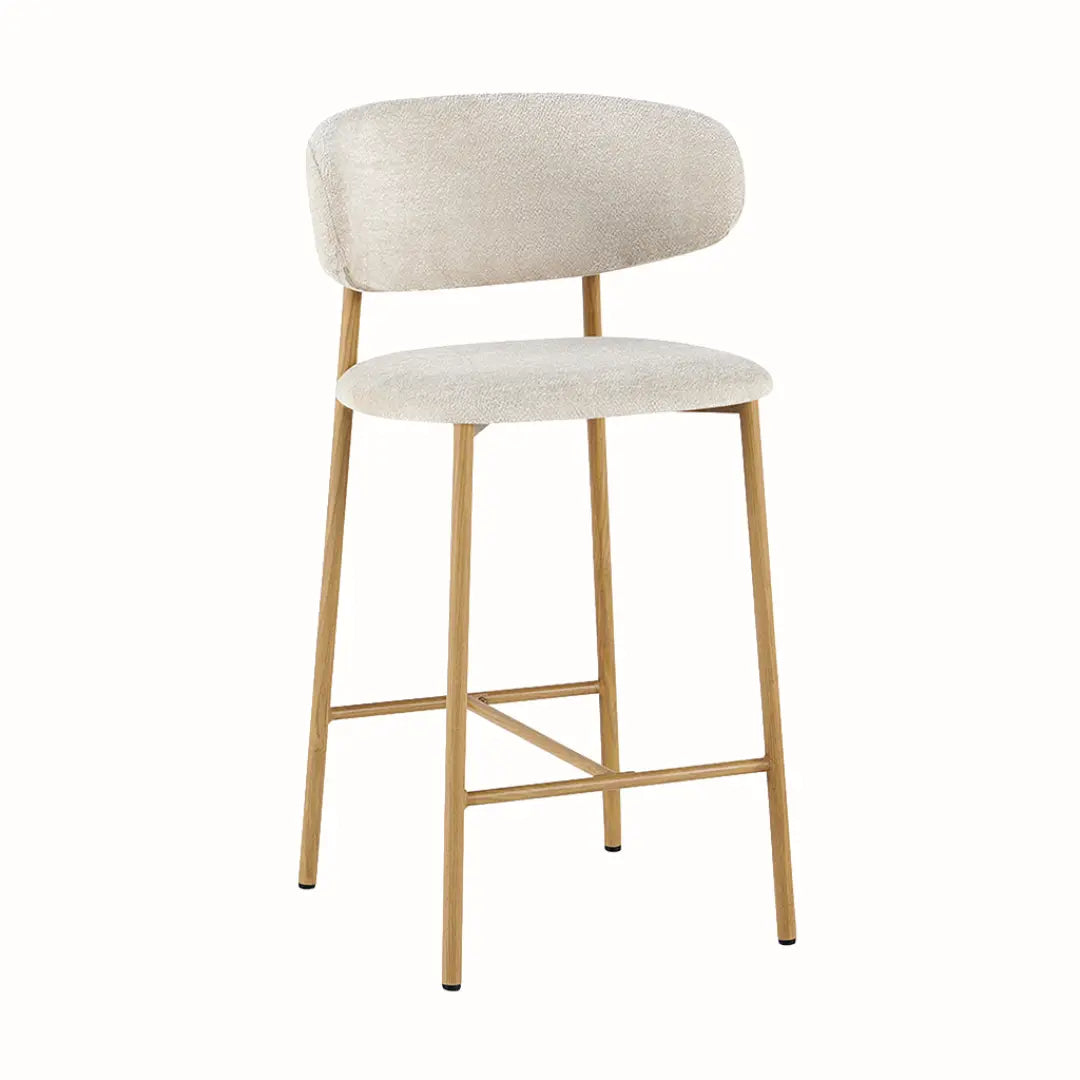 Chaise de Bar Effet Bois Naturel LIVIA - 51 x 50 cm Rousseau