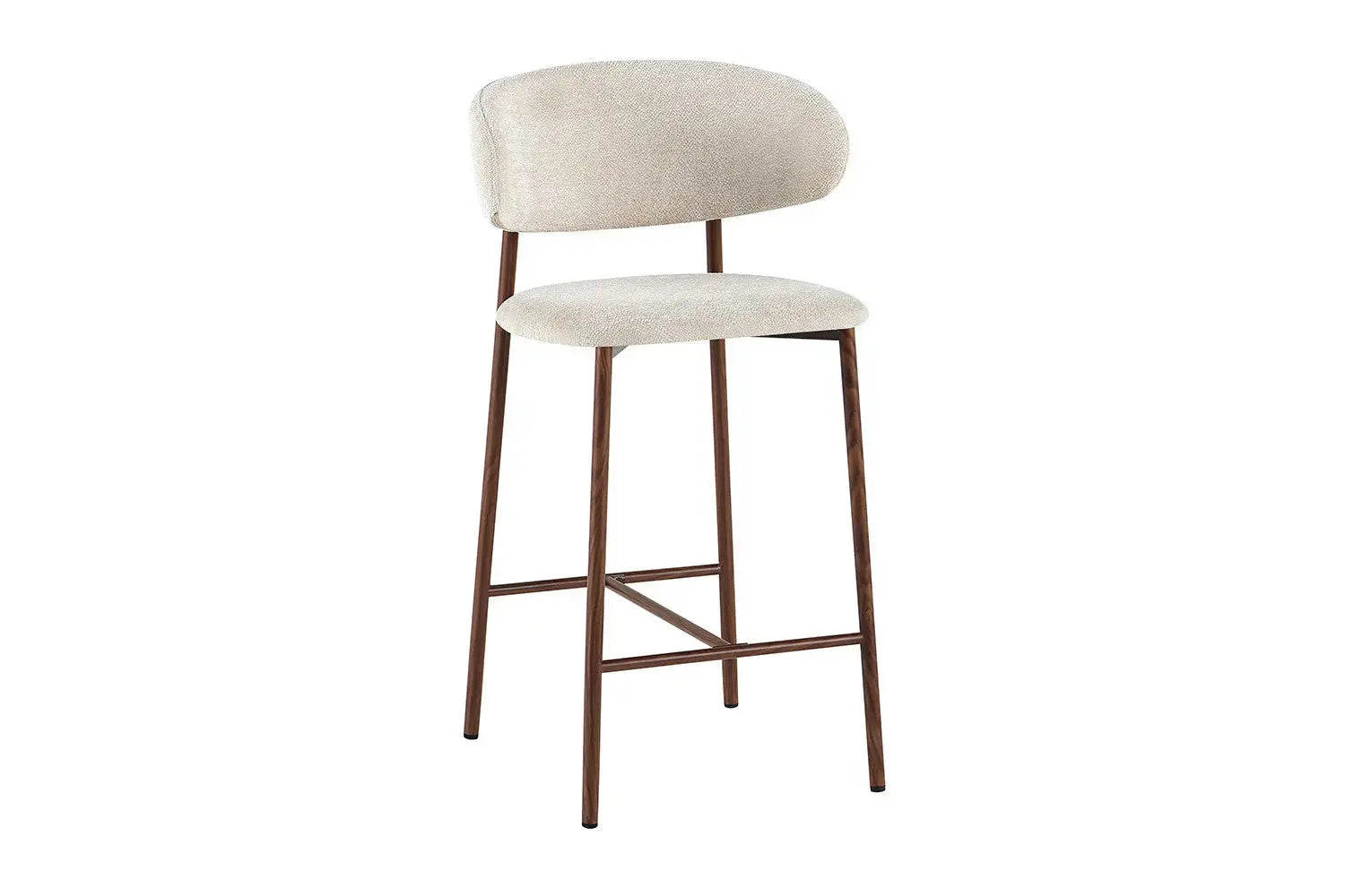 Chaise de Bar Effet Bois de Noyer LIVIA - 51 x 50 cm Rousseau