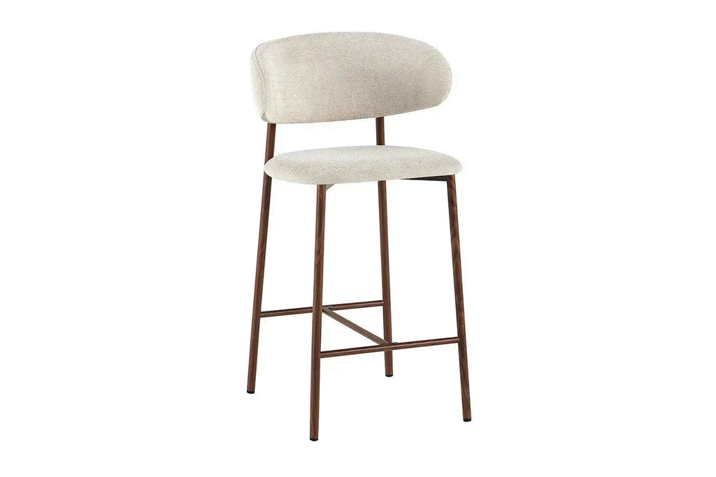 Chaise de Bar Effet Bois de Noyer LIVIA - 51 x 50 cm Rousseau