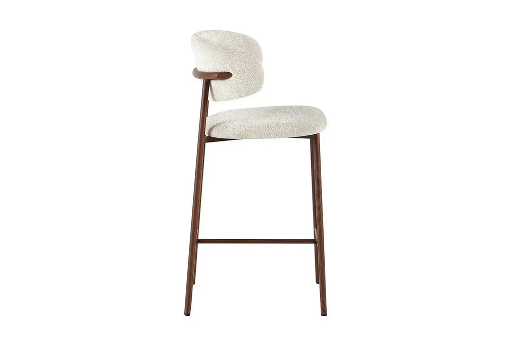 Chaise de Bar Effet Bois de Noyer LIVIA - 51 x 50 cm Rousseau