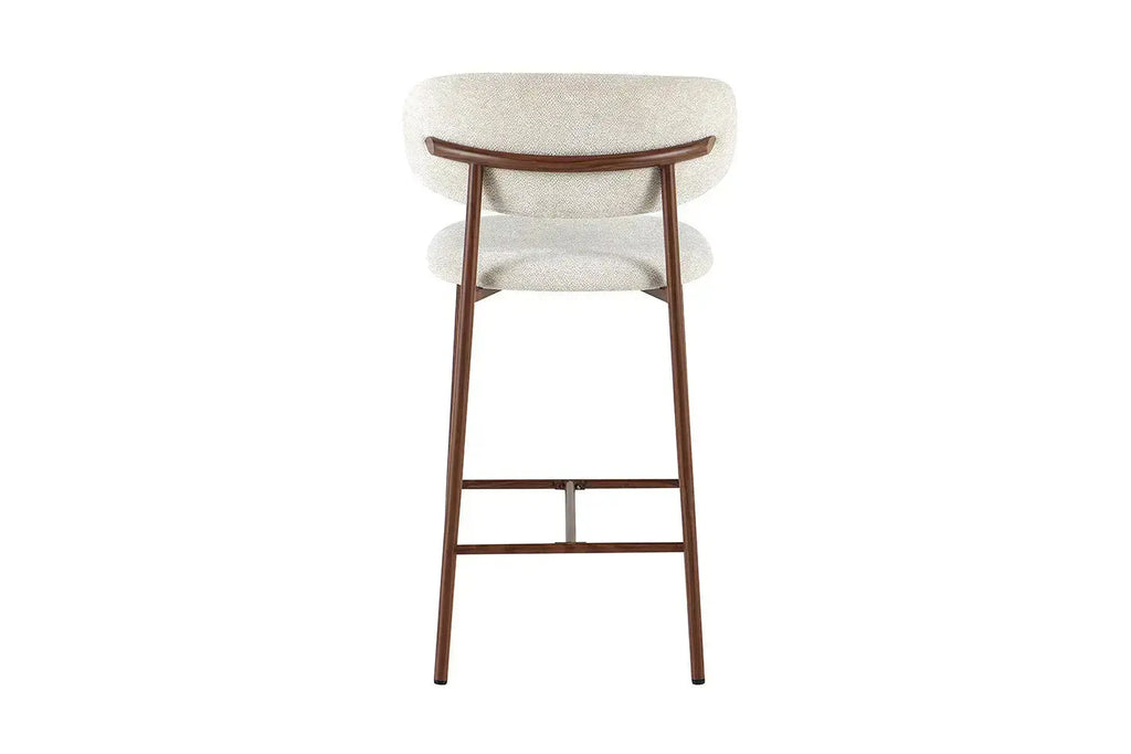Chaise de Bar Effet Bois de Noyer LIVIA - 51 x 50 cm Rousseau