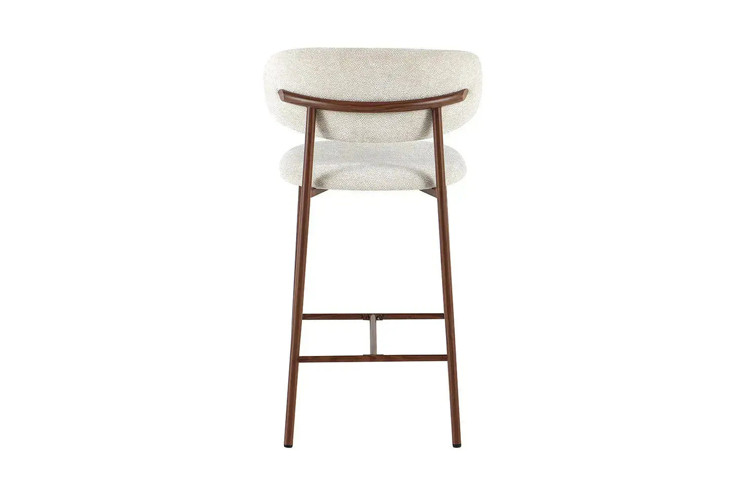 Chaise de Bar Effet Bois de Noyer LIVIA - 51 x 50 cm Rousseau