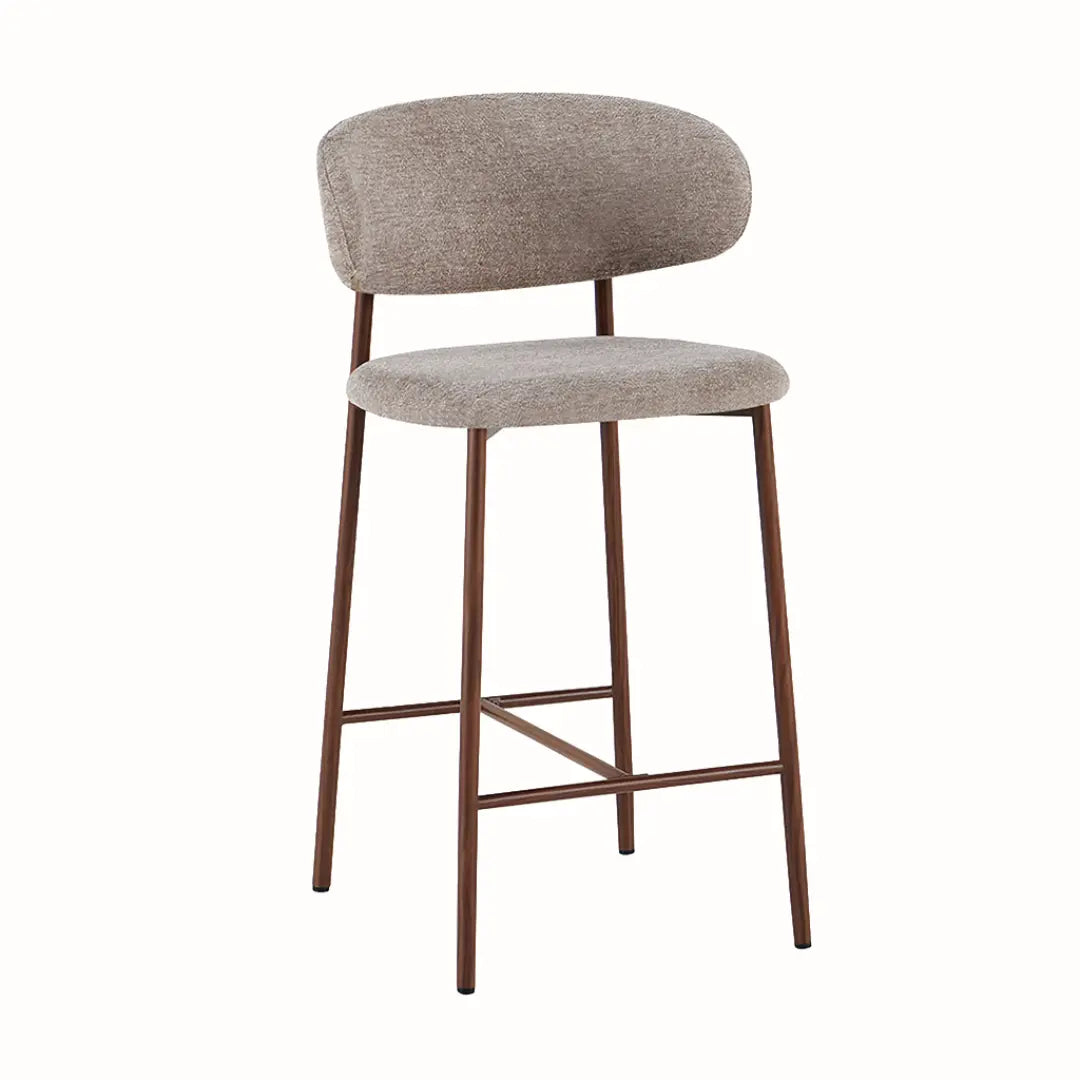 Chaise de Bar Effet Bois de Noyer LIVIA - 51 x 50 cm Rousseau