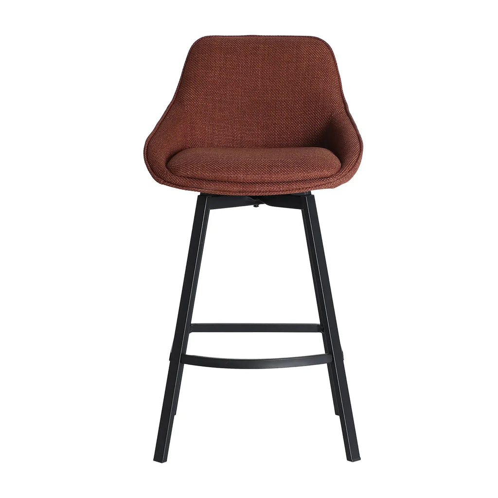 Chaise de Bar Tissu Rouge Foncé CRINO - 48 x 53 cm KODU