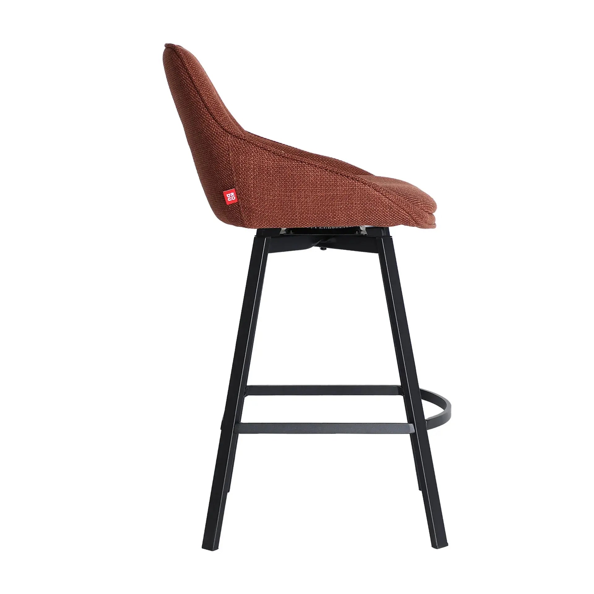 Chaise de Bar Tissu Rouge Foncé CRINO - 48 x 53 cm KODU