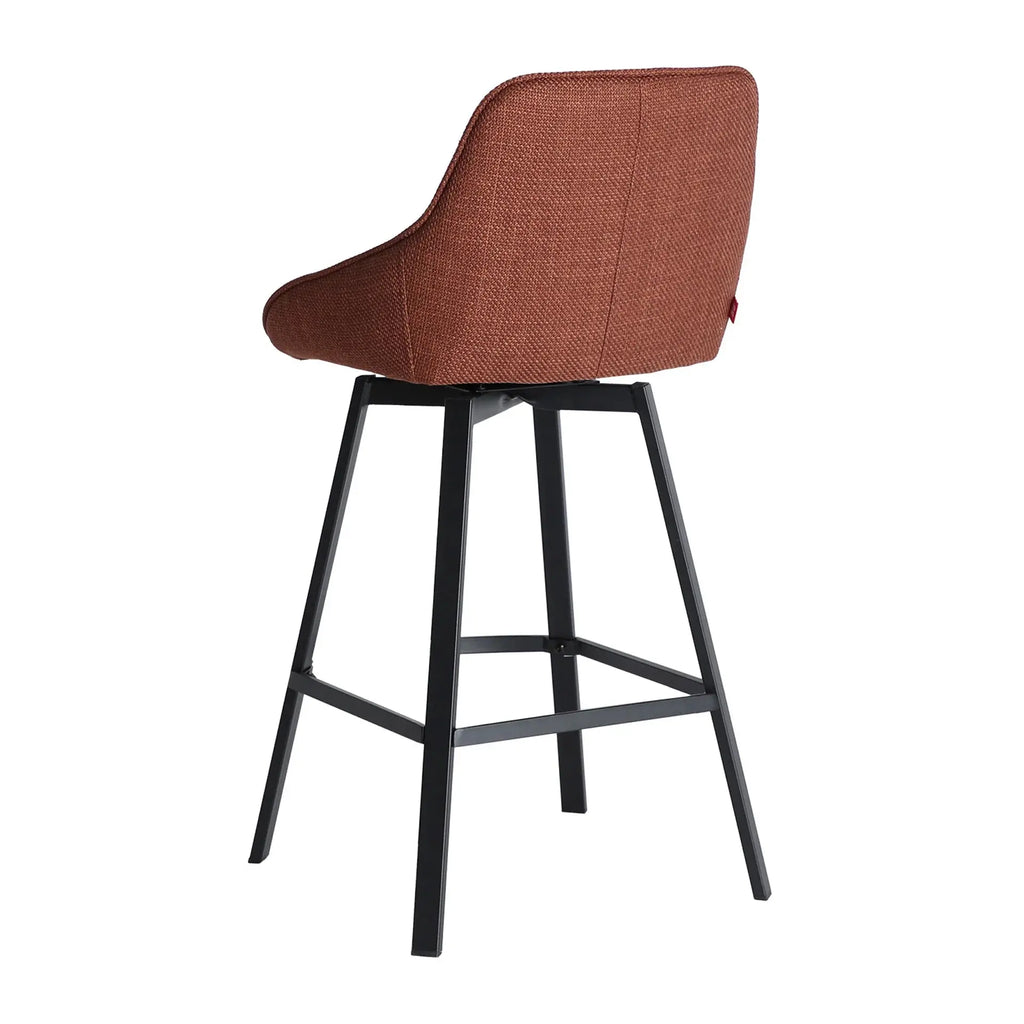 Chaise de Bar Tissu Rouge Foncé CRINO - 48 x 53 cm KODU