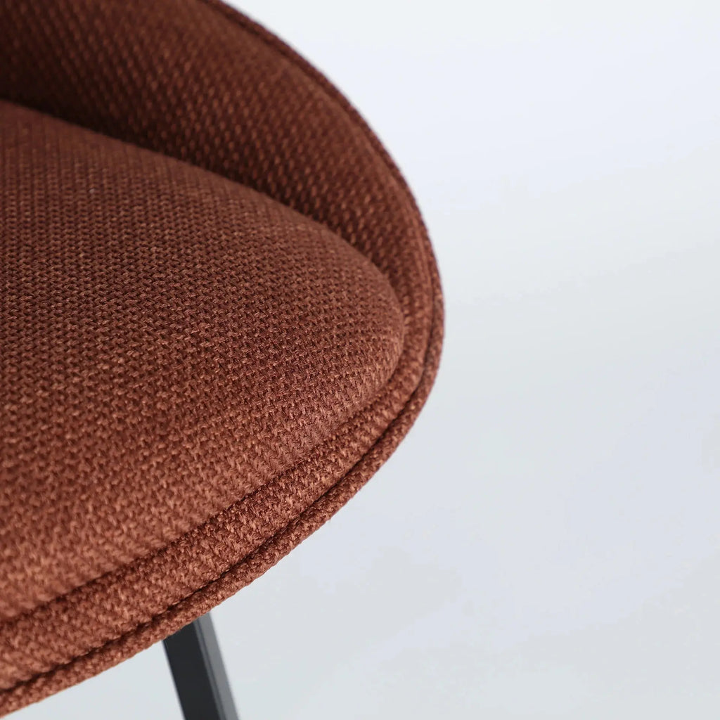 Chaise de Bar Tissu Rouge Foncé CRINO - 48 x 53 cm KODU