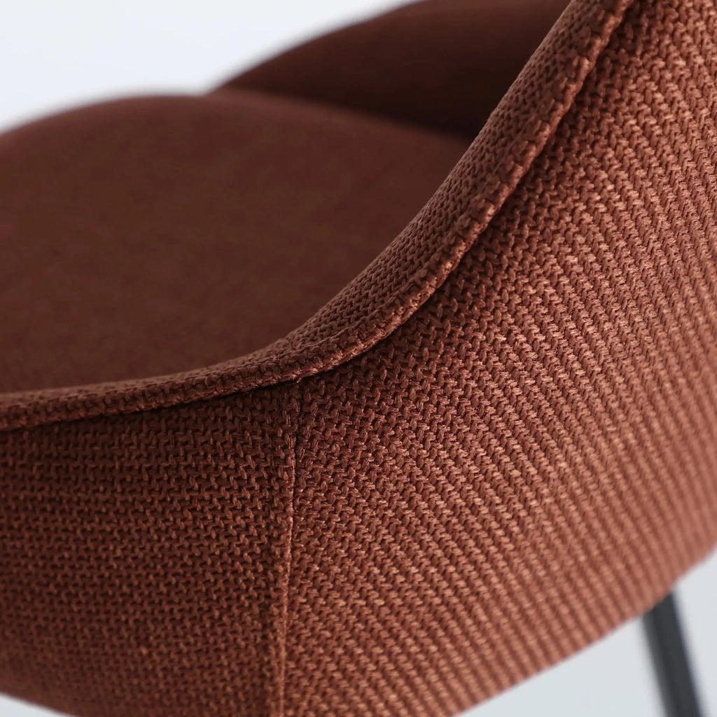 Chaise de Bar Tissu Rouge Foncé CRINO - 48 x 53 cm KODU