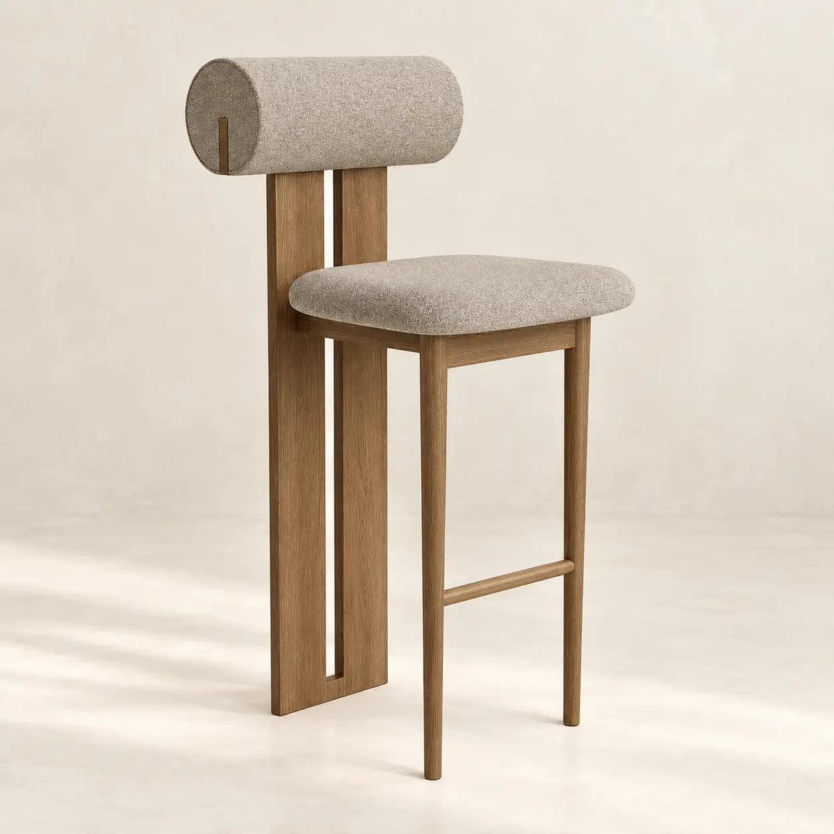 Tabouret de bar scandinave BETTY en bois clair