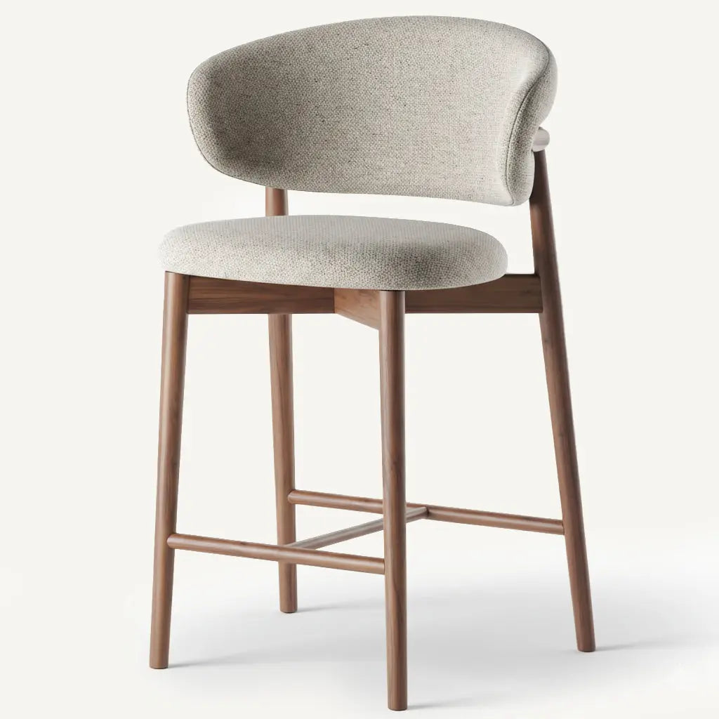 Chaise de Bar en Bois LOLY - 50 x 46 cm Hawali Home