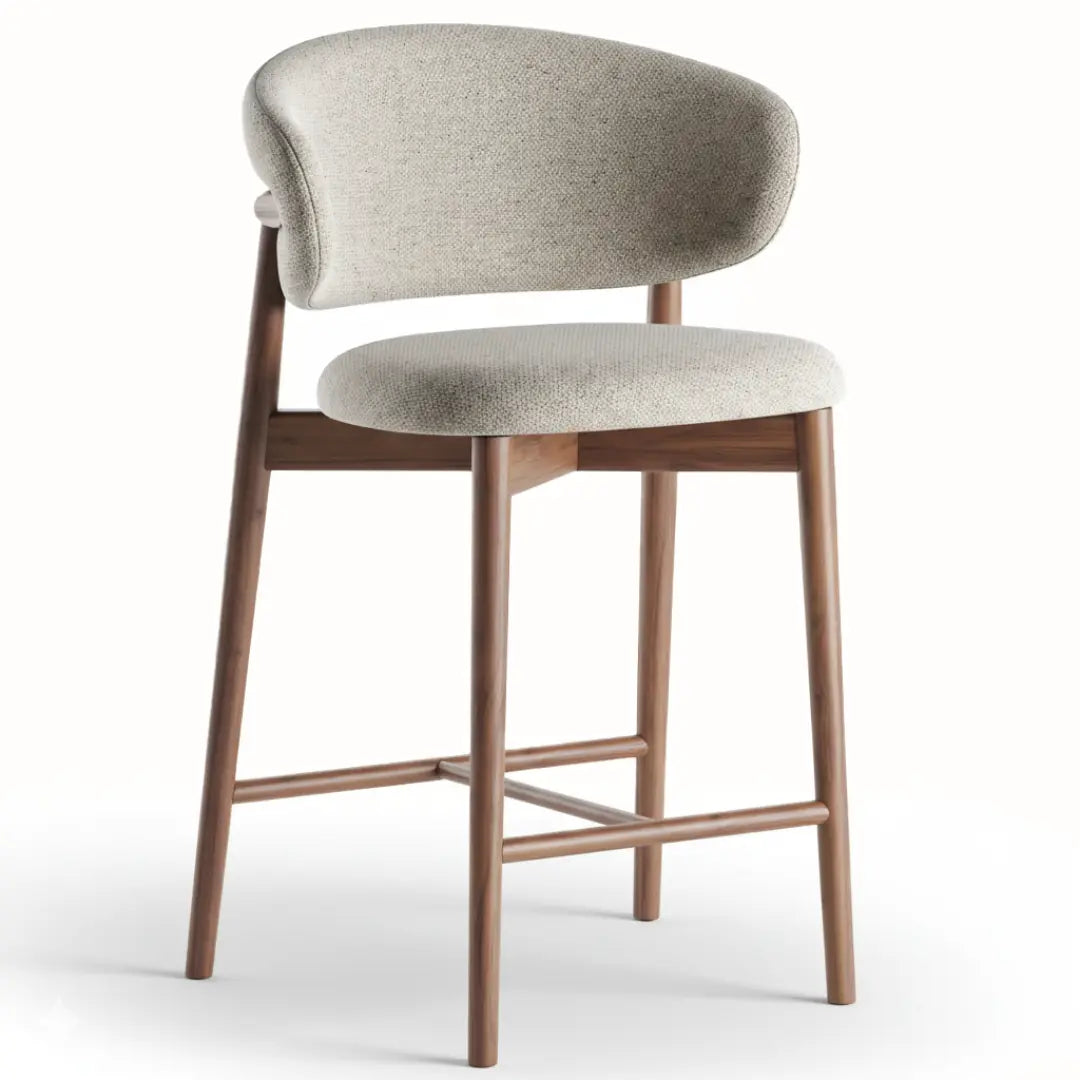 Chaise de Bar en Bois LOLY - 50 x 46 cm Hawali Home