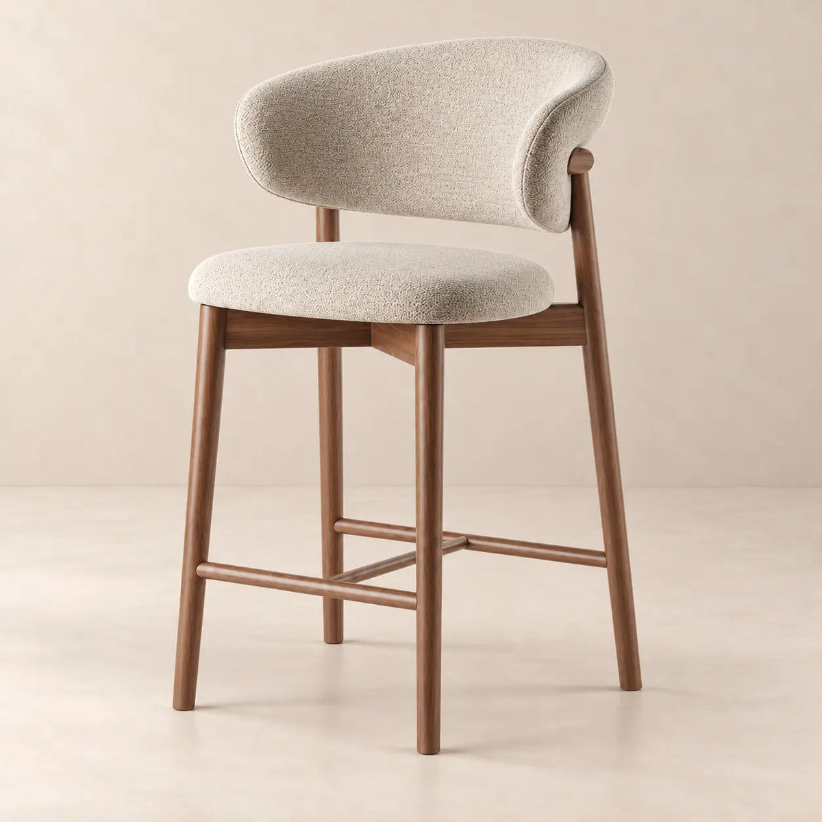 Chaise de Bar en Bois LOLY - 50 x 46 cm Hawali Home