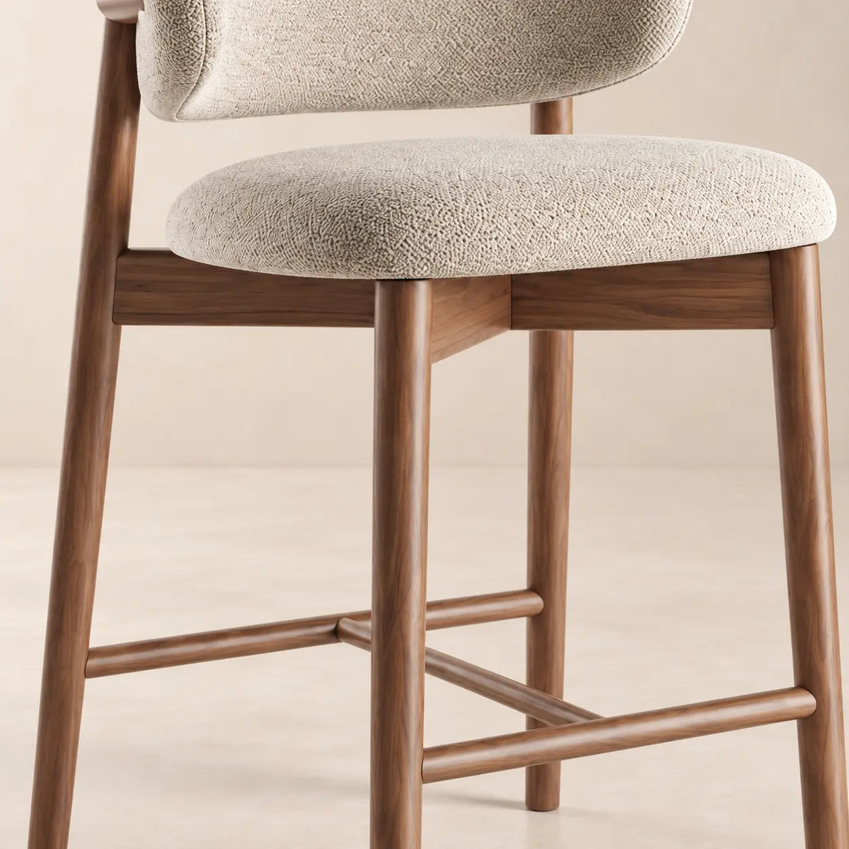 Chaise de Bar en Bois LOLY - 50 x 46 cm Hawali Home