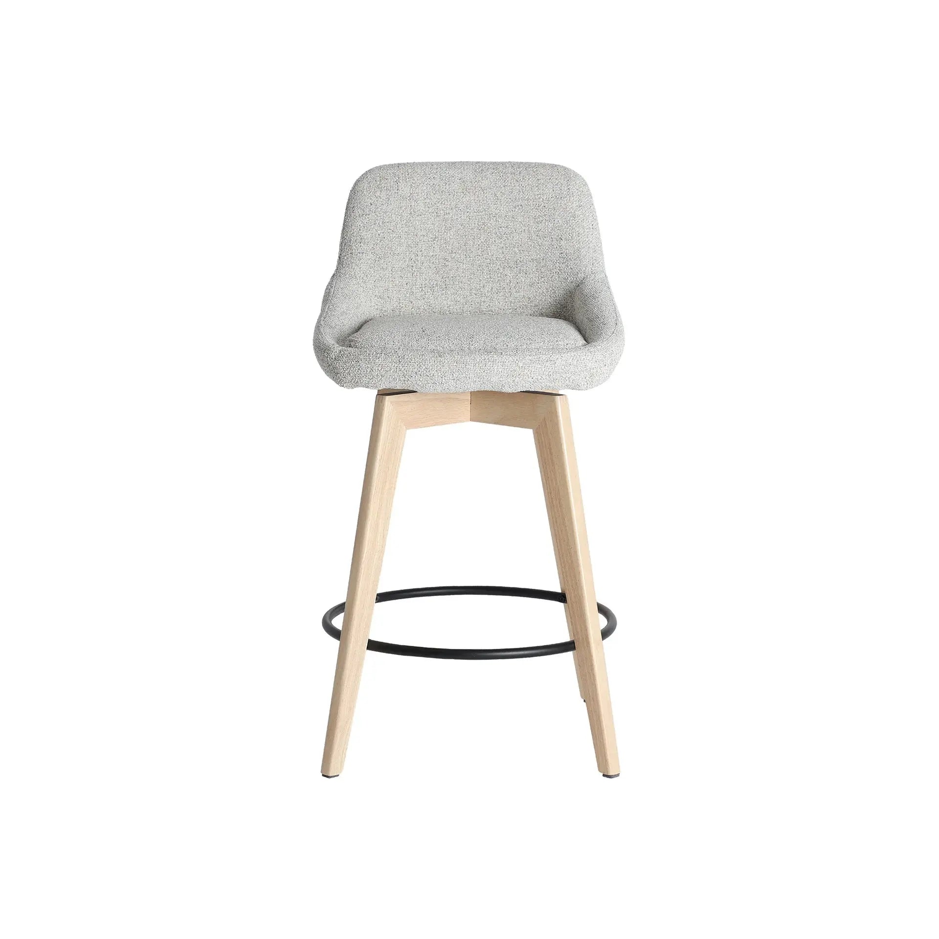 Chaise de Bar en Bois d'Hévéa ARVIEU - 49 x 50 cm KODU