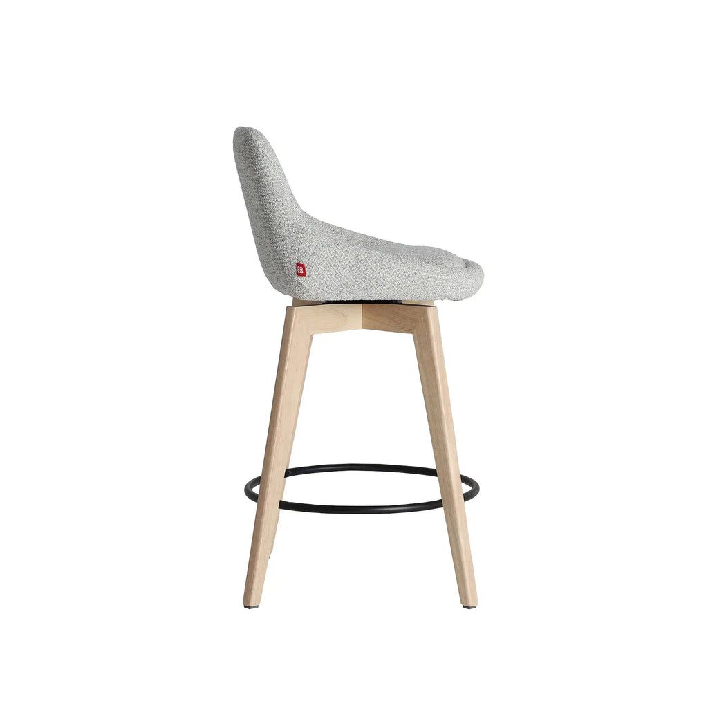 Chaise de Bar en Bois d'Hévéa ARVIEU - 49 x 50 cm KODU