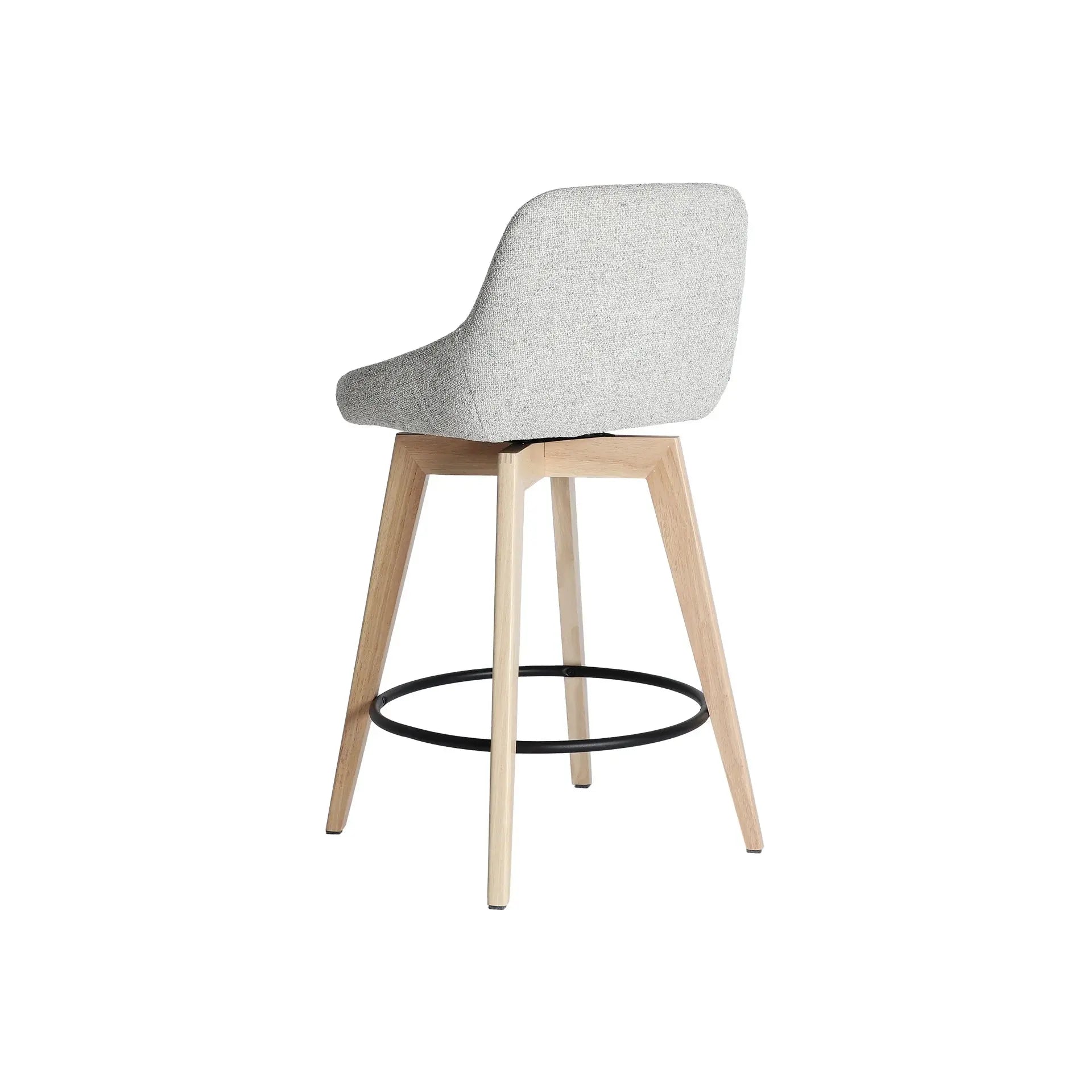 Chaise de Bar en Bois d'Hévéa ARVIEU - 49 x 50 cm KODU